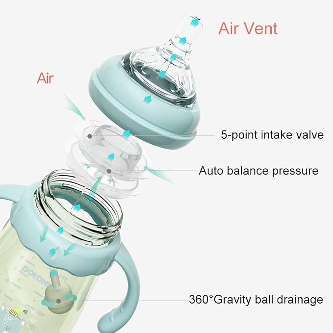 POTATO Baby Bottles PPSU Baby Feeding Bottle 10 oz Anti-Colic Bottles - Image 3