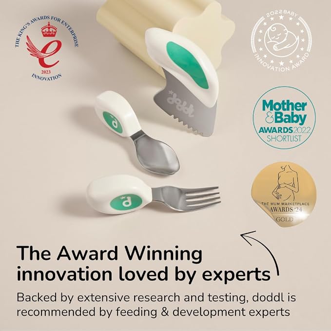 doddl Toddler Utensils, Ergonomic Fork Spoon and Knife Set - Image 6
