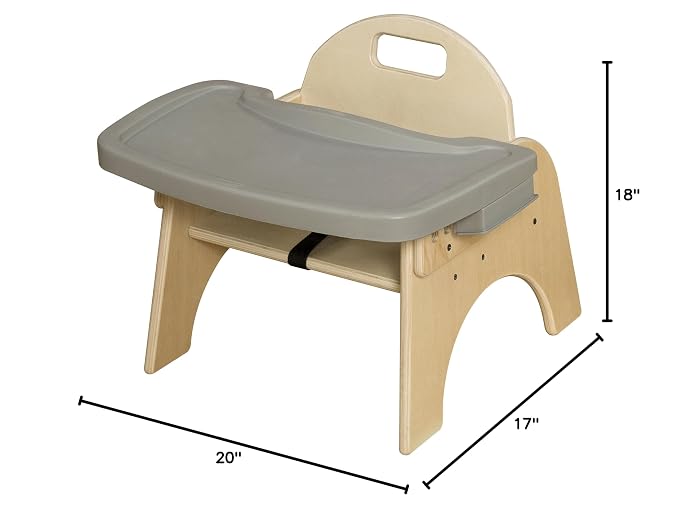 11'H Montessori Low Feeding Chair, Toddler Wooden Stackable Chair - Image 7
