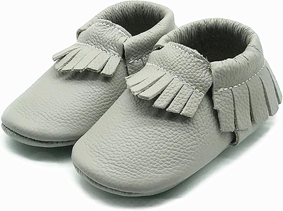 OWLOWLA Baby Moccasins Soft Sole Leather Baby Shoes Infant Toddler Pre-Walker - Image 2