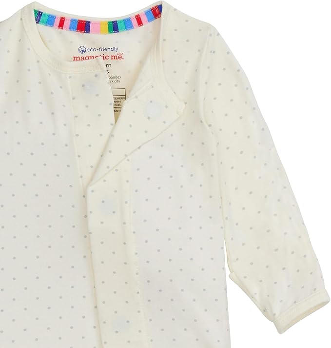Magnetic Me Girls Modal Magnetic Baby Footie Pajamas | Silky Soft Modal Fabric - Image 2