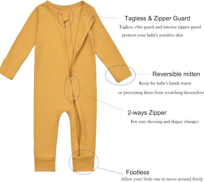 Aablexema Baby Cotton Fooltess Pajamas - Image 3