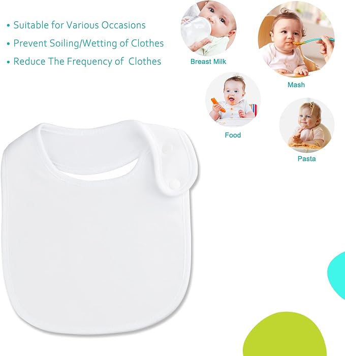 Baby Bibs Soft and Absorbent Organic Cotton Bandana Drool Bibs Set - Image 3
