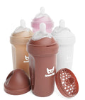 Herobility Double Anti-Colic Baby Bottles – 8.5 fl oz/240ml – 4-Pack – by Herobility