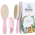 Baby Hair Brush Set for Newborns by FUNFUSHKA