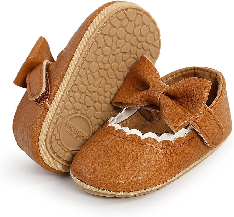 COSANKIM Baby Girls Mary Jane Flats Shoes Anti-Slip Rubber Sole Infant Toddler by COSANKIM