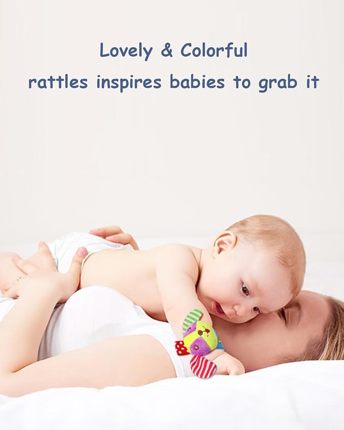 Soft Baby Rattle Toys Foot Finder Socks Wrists Rattles, Ankle Leg Hand Arm - Image 2