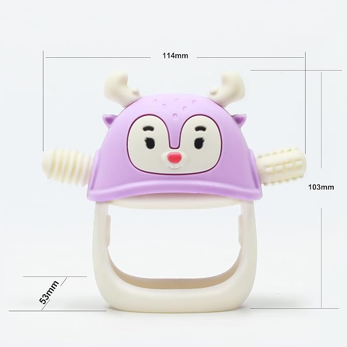 Smily Mia Never Drop Reindeer Silicone Baby Chewing Toy - Image 6