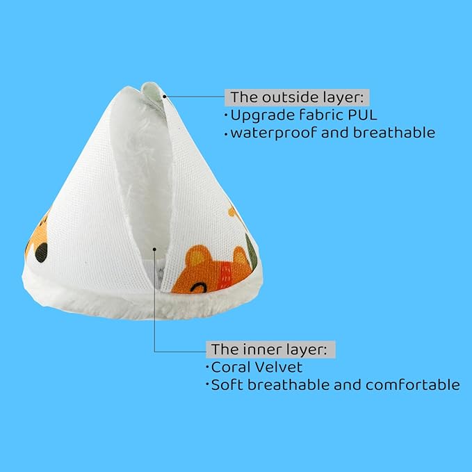 Coral Velvet Pee Covers Baby Boy New Technology Fabric Reusable Pee Cap Diaper - Image 3