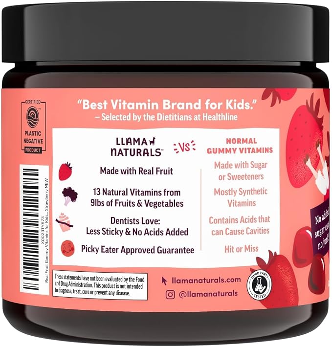 Llama Naturals Kids Multivitamin Gummies, Organic - Image 2