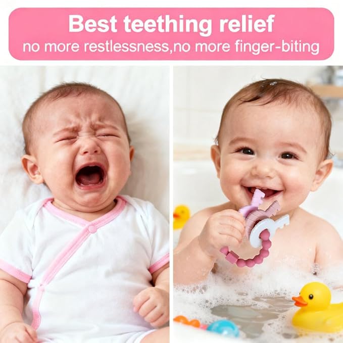 Baby Teething Keys Toys 3 to 12 Months, Infants Toddler Sensory Chew Toys - Image 3