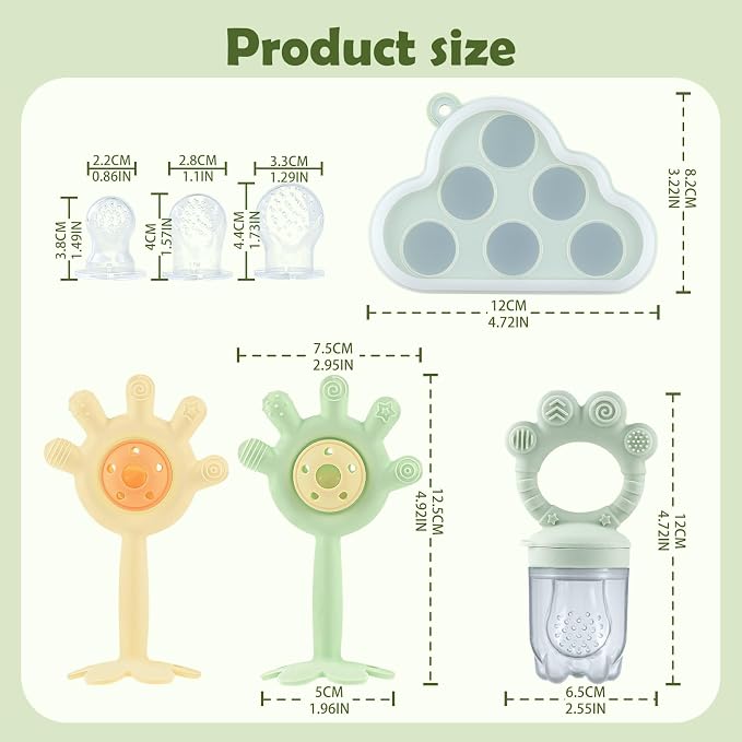Baby Fruit Food Feeder Set and Teething Toys - Image 5