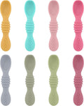 Baby Spoons Self Feeding 6 Months, Easy-Grip Handle, and Soft Texture, Gentle by DF+DUALFERV