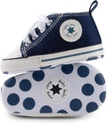 Meckior Baby Girls Boys Canvas Sneakers Soft Sole High-Top Ankle Infant First by Meckior