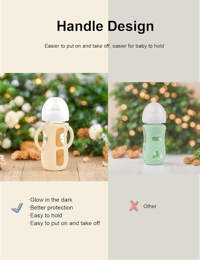 4-Pack Silicone Sleeves for Philips Avent Glass Bottles, BPA-Free - Image 4