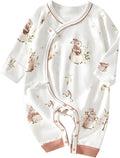 100% Organic Cotton Soft 0-6 Months Unisex Footless Newborn Baby Sleepers by Cherie+Kids