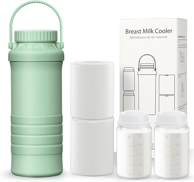 22oz Portable Breastmilk Cooler Bottle, Stainless Steel Breast Milk Chiller by Ramarmro