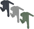 HAPIU Rayon from Bamboo Baby Footed Pajamas, 2 Way Zipper YKK, Footie by HAPIU