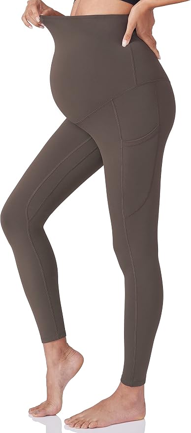 POSHDIVAH 3 Pack Women's Maternity Workout Leggings Over The Belly Pregnancy - Image 2
