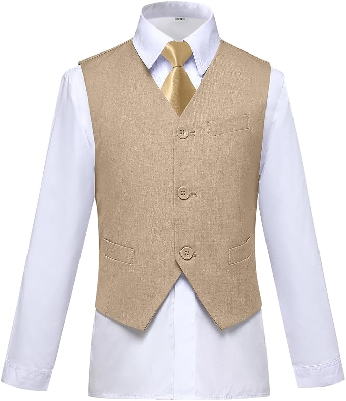 Visaccy Boys Suits Slim Fit Dress Clothes Ring Bearer Outfit - Image 3