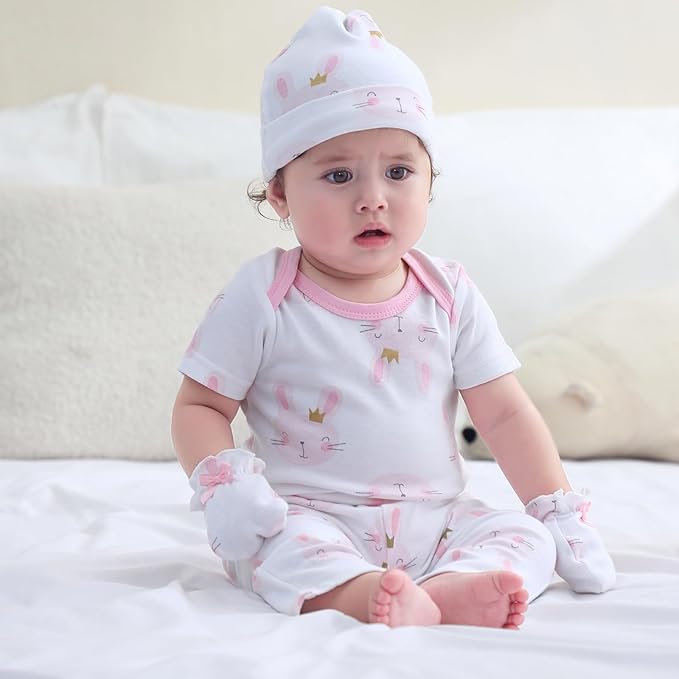 Baby Bodysuit and Pant Set 10-pcs Cotton Soft Newborn Boy Girl Clothes Outfits - Image 3
