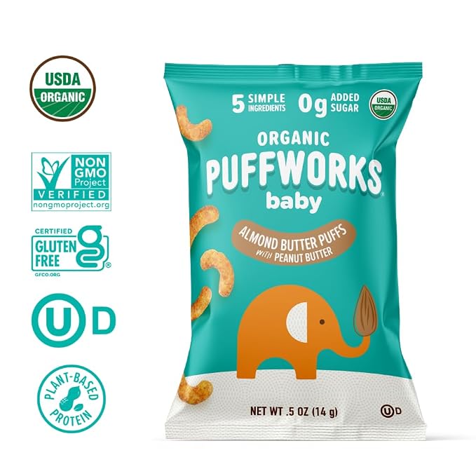 Puffworks Baby Organic Almond Butter Puffs, - Image 5