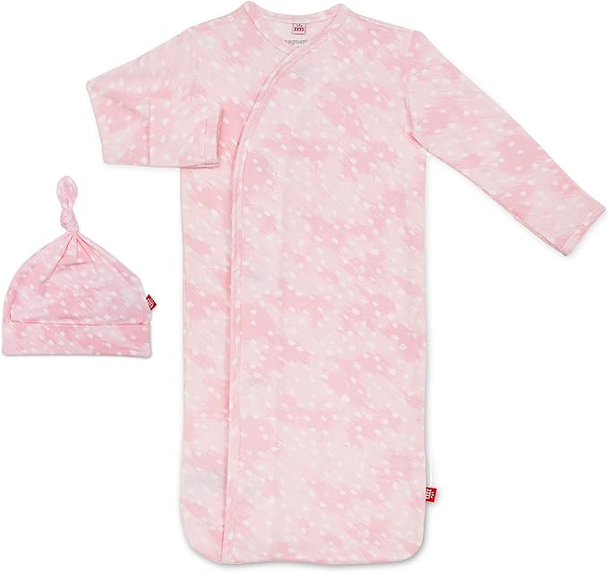 Magnetic Me Modal Newborn Sleeper Gown & Hat Set | Silky Soft Modal Fabric by magneticme