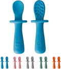 TalkTools ITSY Tiny Silicone Spoons – Twin Pack Soft Silicone Self-Feeding by TalkTools