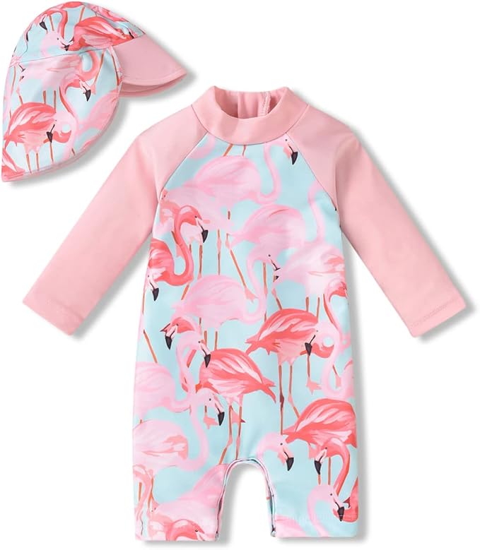 Aalizzwell Baby Girls Long Sleeve One Piece Bathing Suit by Aalizzwell