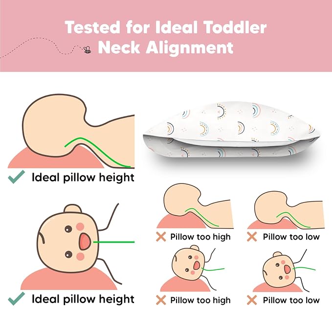 KeaBabies Toddler Pillow with Pillowcase, Jumbo 14X20 - Image 6