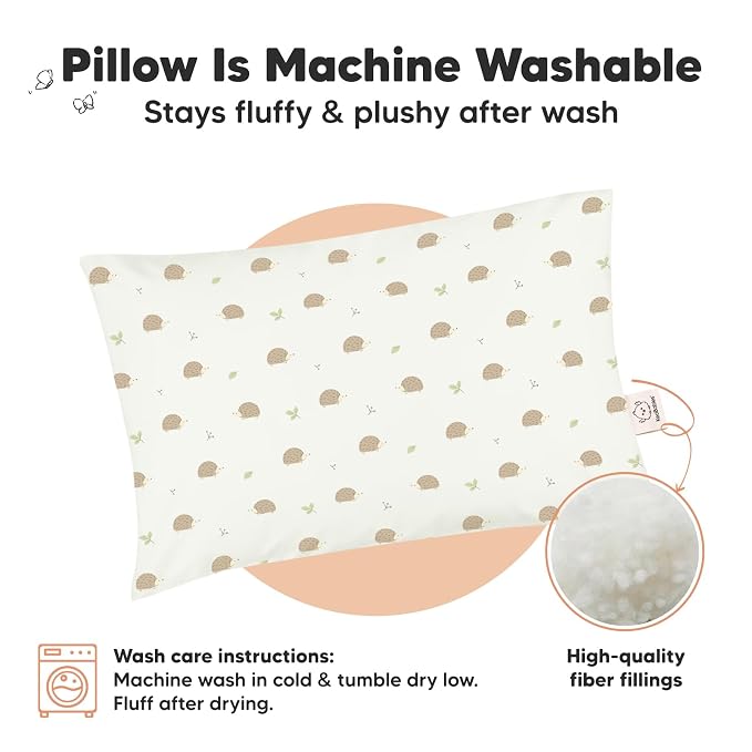 KeaBabies 2-Pack Toddler Pillow 13x18 - Image 4