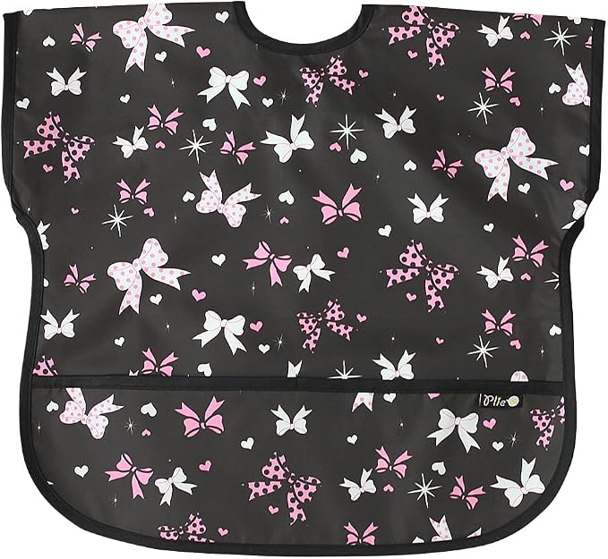 Short Sleeve Waterproof Bib for Toddlers – Feeding Apron for Mealtime, by Plie