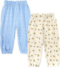 MYGBCPJS Baby Boys Girls Cotton Linen Trousers Kids Casual Ankle Pants Loose by MYGBCPJS