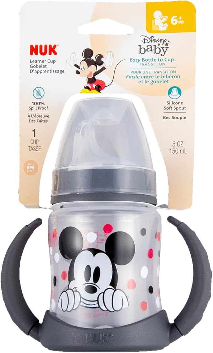 NUK Disney Learner Spill Proof Sippy Cup, Mickey Mouse, 5 Oz 1Pack – BPA Free - Image 2
