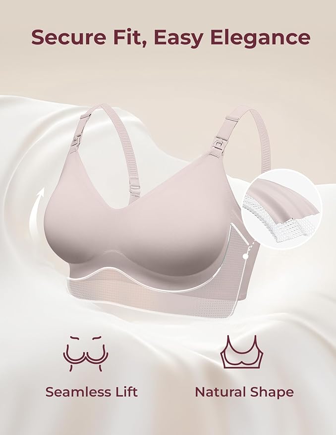 Momcozy Nursing Bras for Breastfeeding, YN21 Seamless Ultra Comfort Maternity - Image 3