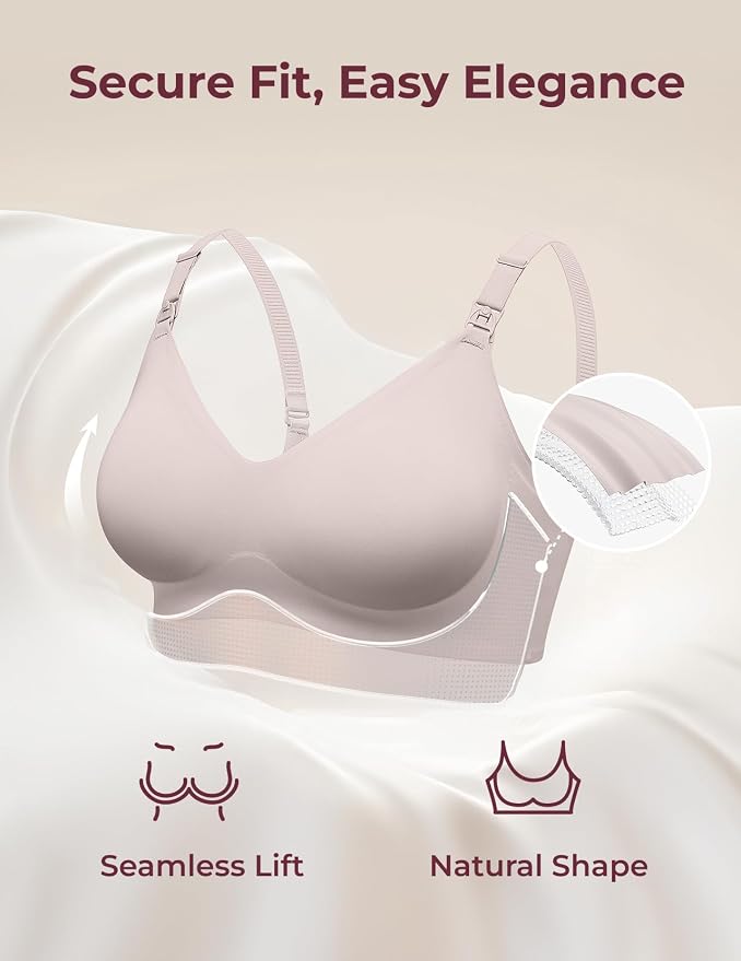 Momcozy Nursing Bras for Breastfeeding, YN21 Seamless Ultra Comfort Maternity - Image 3