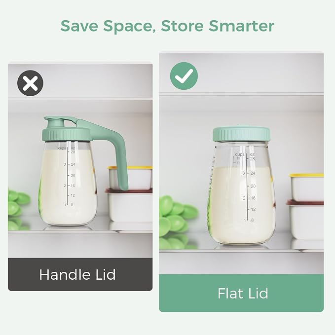 Momcozy Glass Breast Milk Pitcher Lid, Leak Proof - Image 6