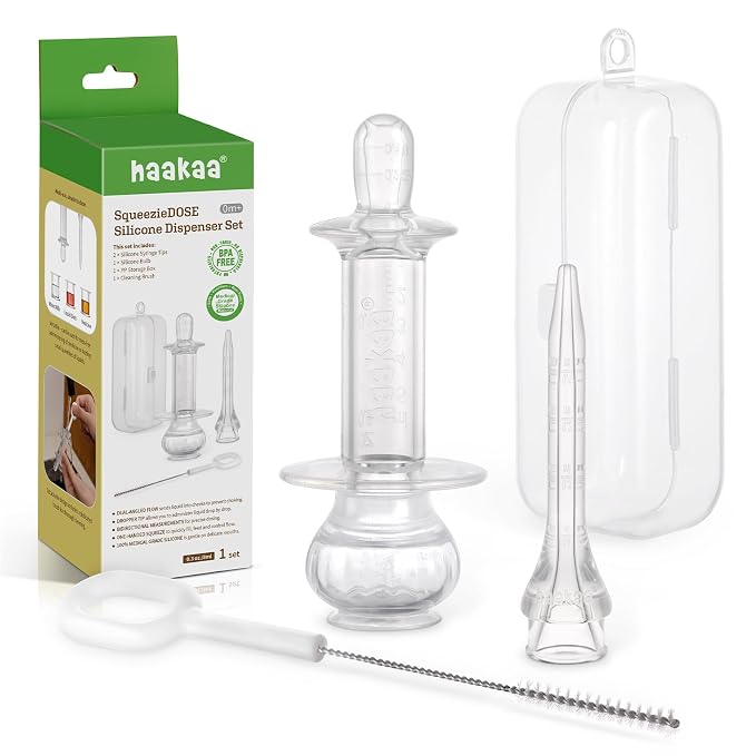 haakaa Baby Medicine Dispenser Set, Baby Essentials, Baby Medicine Syringe by haakaa