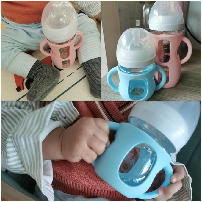 4 Pack Silicone Sleeves for Avent Natural Glass Baby Bottles, Silicone and - Image 8