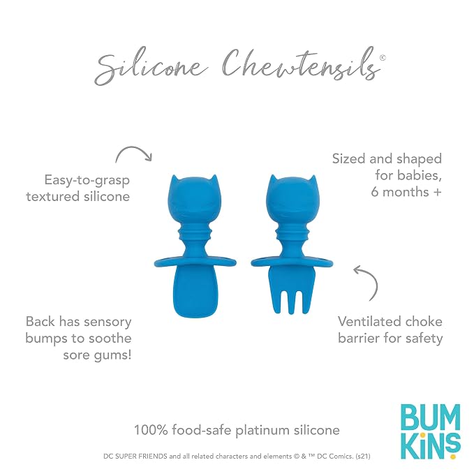 Bumkins Baby Utensils Set, Chewtensils Silicone Spoons - Image 6