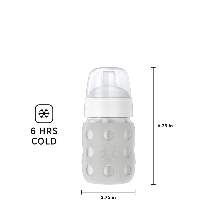 Lifefactory 8-Ounce Stainless-Steel Vacuum-Insulated Wide-Neck Baby Bottle - Image 5