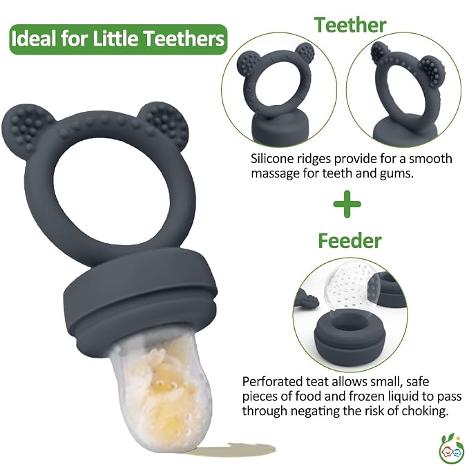 JEXFUN Silicone Baby Food Feeders + Freezer Tray - Image 5
