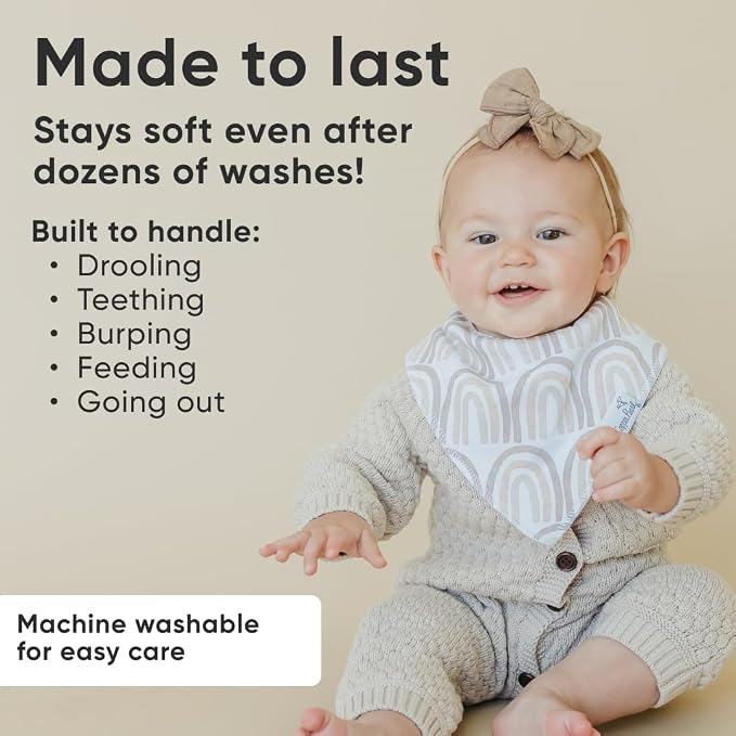 Copper Pearl 4 Pack Soft Cotton Baby Bibs - Image 4