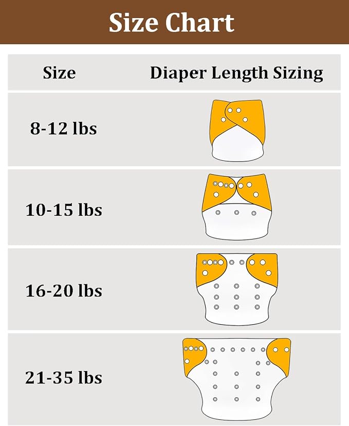 babygoal Reusable Charcoal Cloth Diapers - Image 7