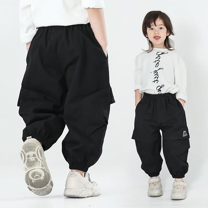 MINI PANDA Toddler Pants Boys& Girls, Relaxed Stretch Twill Toddler Casual Pants - Image 2