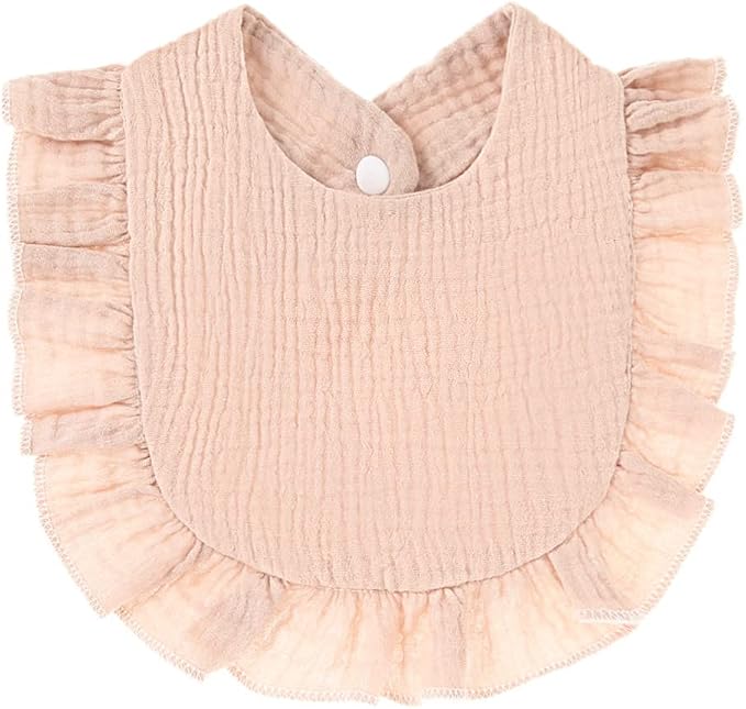 4 PACK Solid Muslin Baby Drool Bibs Set - Image 2