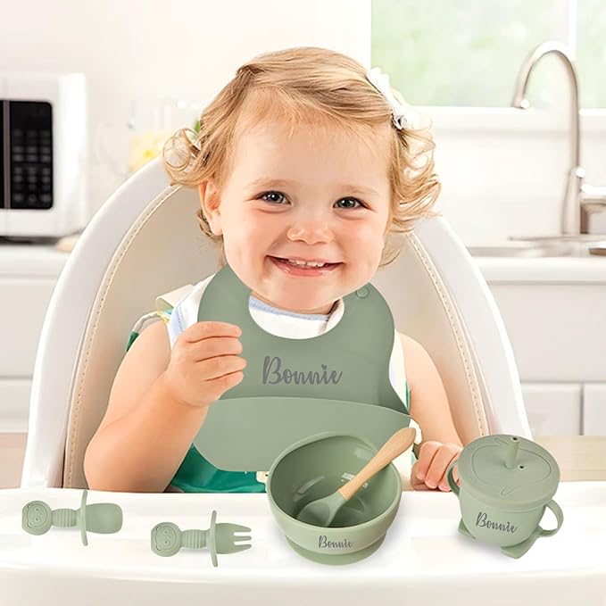 Personalized Silicone Baby Feeding Set - Image 7