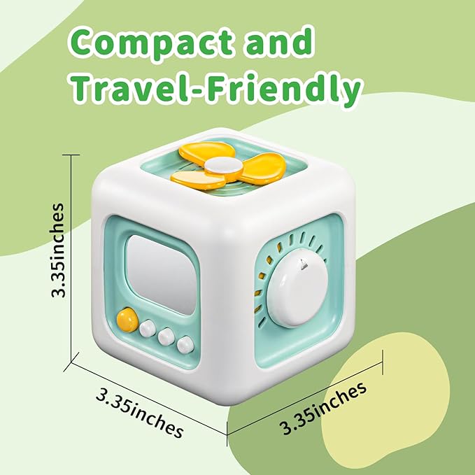 Busy Cube Toy, Sensory Toys for Toddlers 1-3, Baby Car Seat Toys 12-18 Months - Image 8