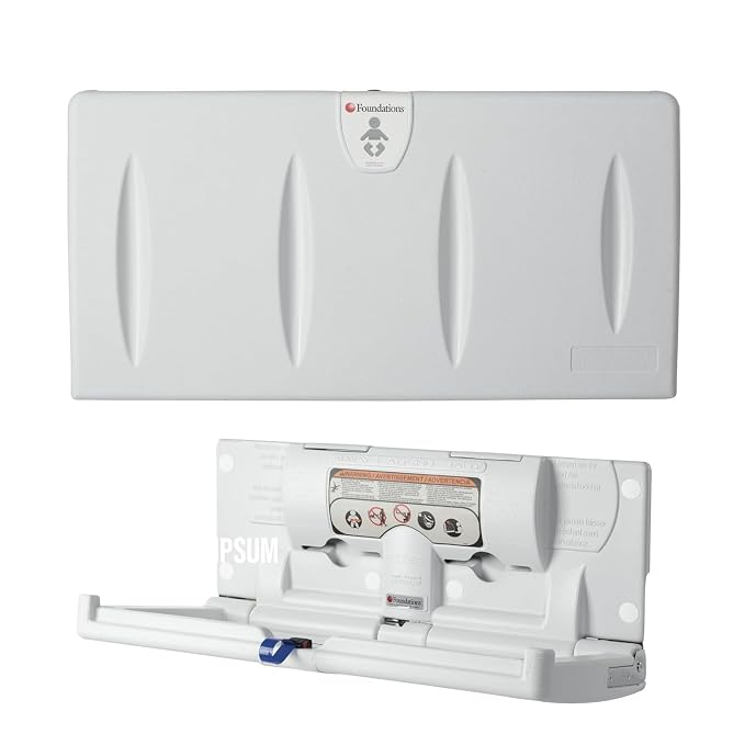 Foundations Classic Horizontal Wall-Mounted Baby Changing Station by FoundationsChildrensProducts