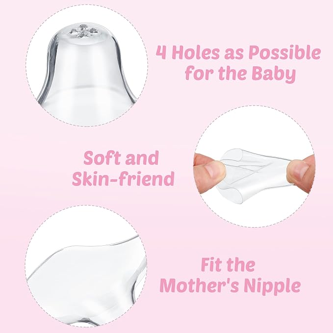 Nuanchu 8 Pcs Nipple Shields for Nursing Newborn Breastfeeding 20 mm 15 mm - Image 4
